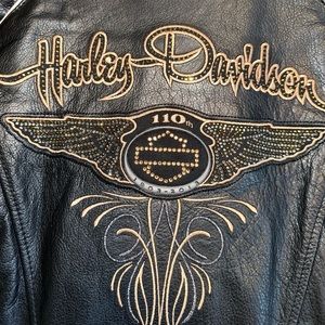 NWT Women’s Harley Davidson Limited Edition 110th Anniversary Leather Jacket M